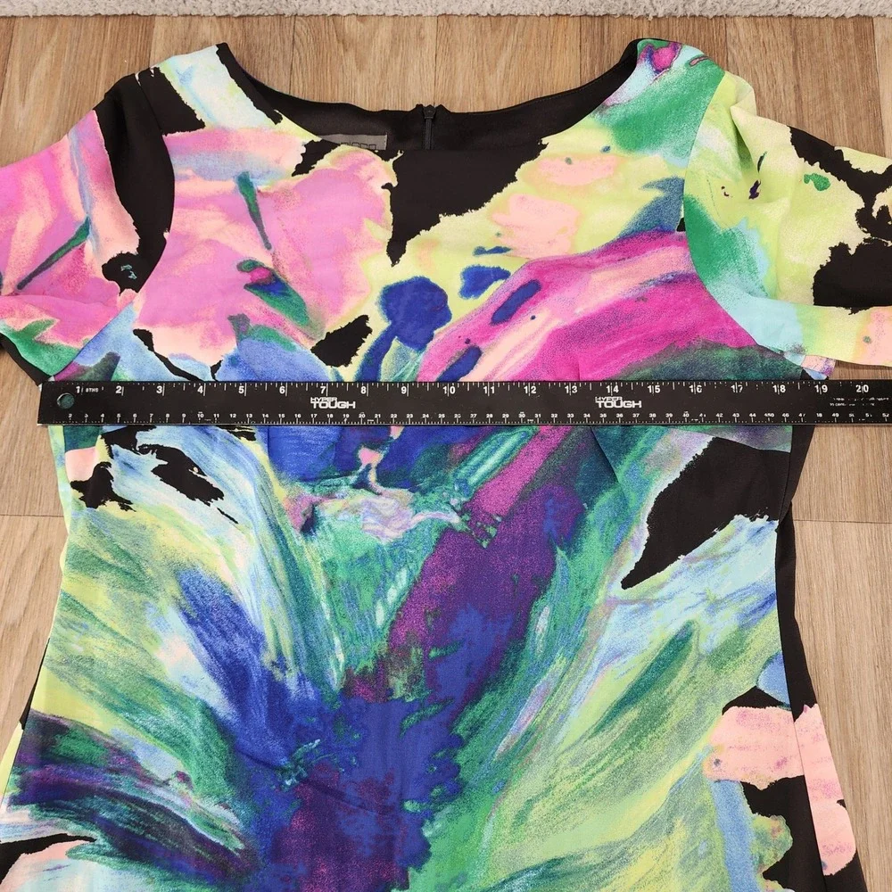 Donna Ricco Size 10 Floral Print Dress Long Sleeve Colorful‎ Party Cocktail - Picture 12 of 16